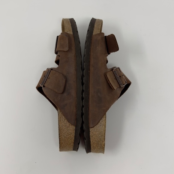 Birkenstock Arizona Brown Oiled Leather Sandals Narrow - Picture 5 of 8